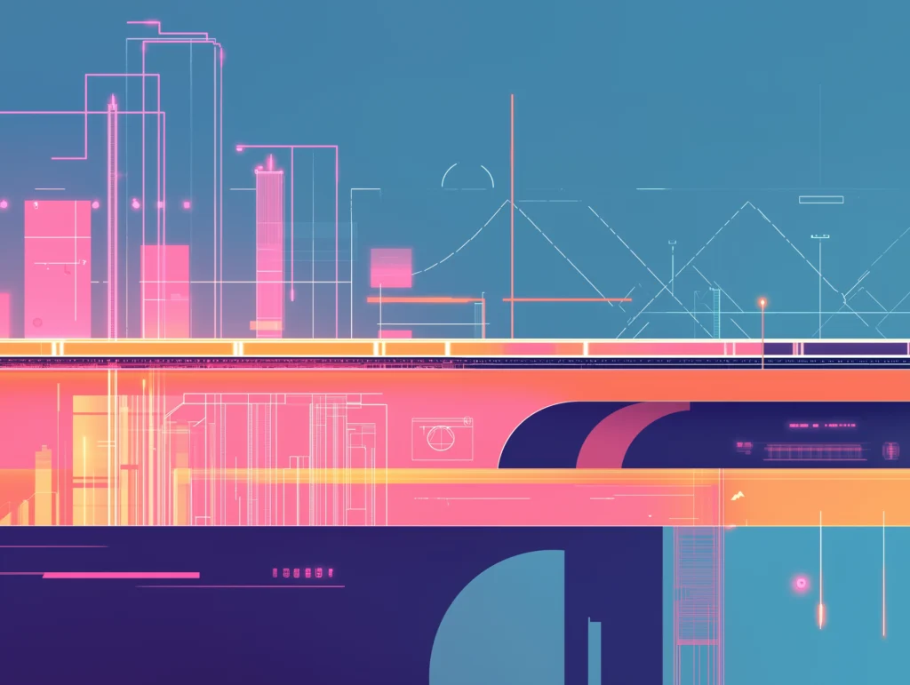 Futuristisches Bild einer Brücke