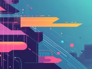 futuristische Formen nach Verbindung strebend